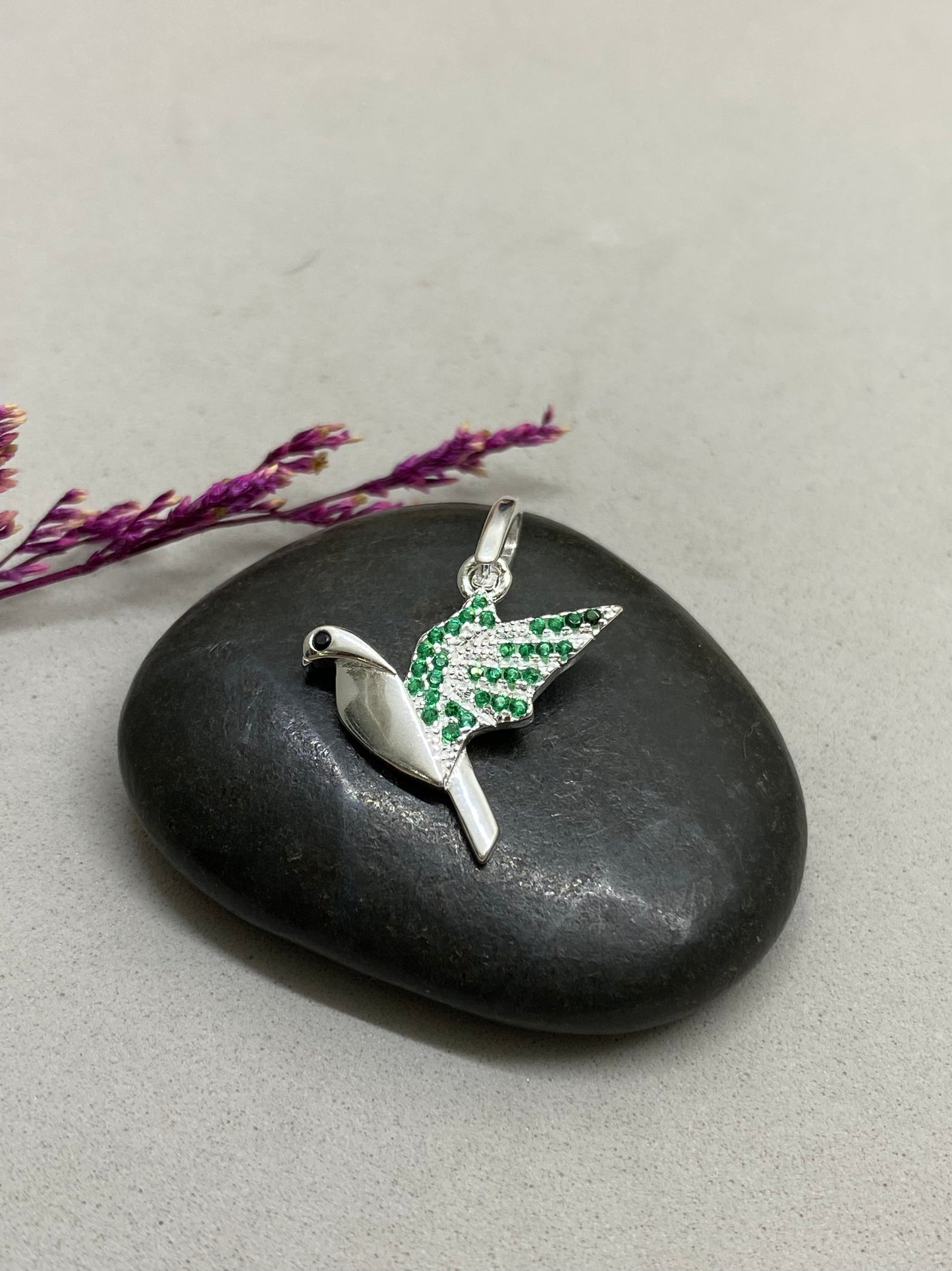 Dije Colibrí-Piedras Verde