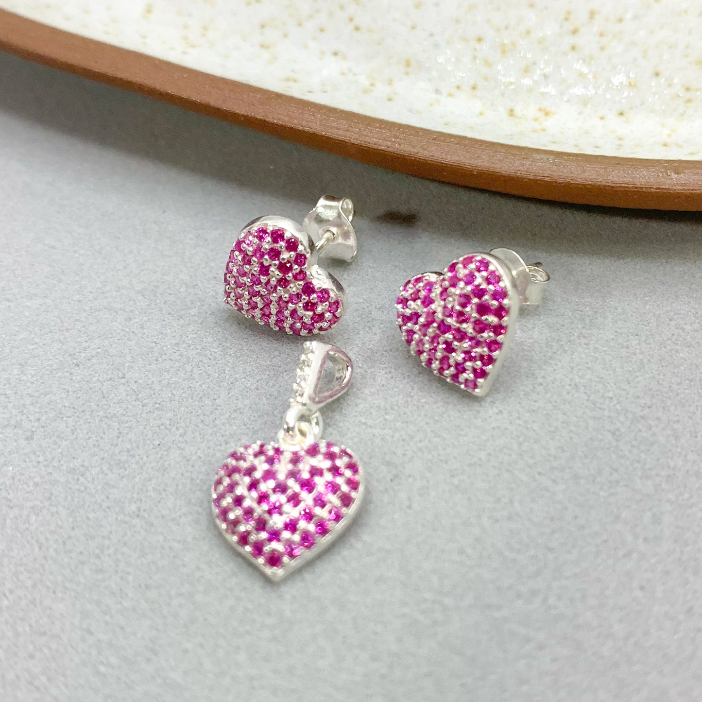 Conjunto Corazón Fucsia