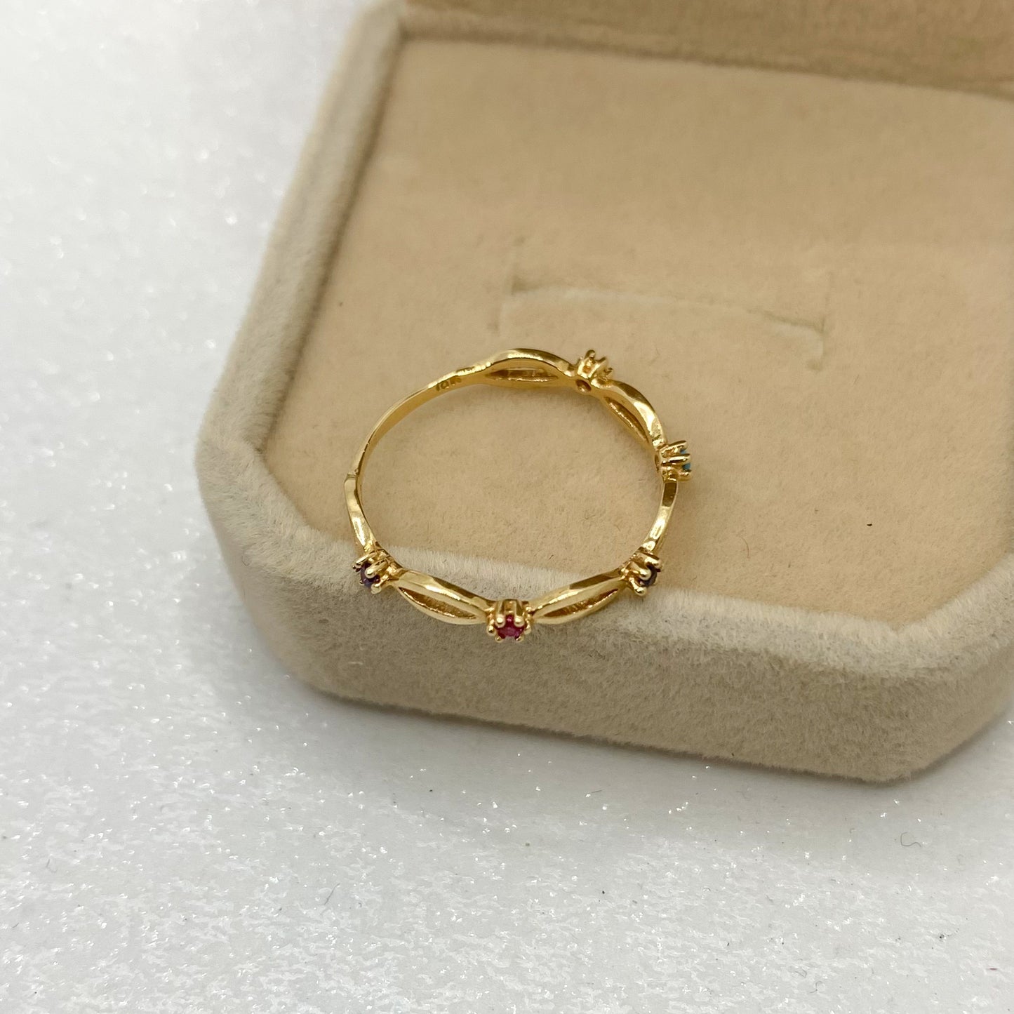 Anillo Medio Sinfín-Piedras en Colores
