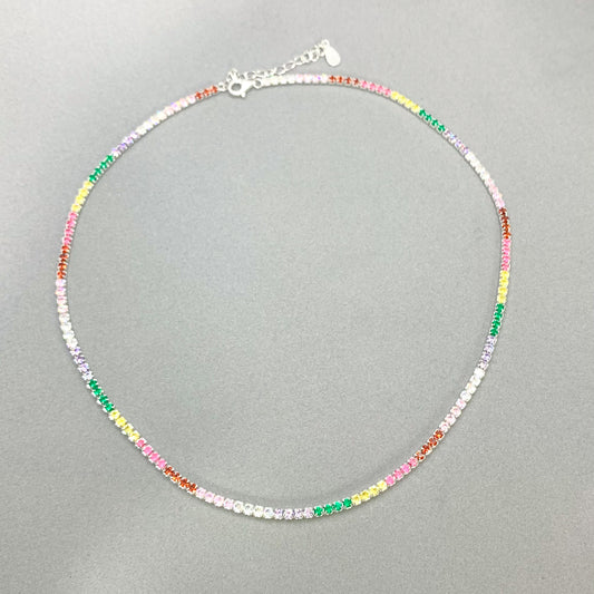 Gargantilla tipo tenis multicolor