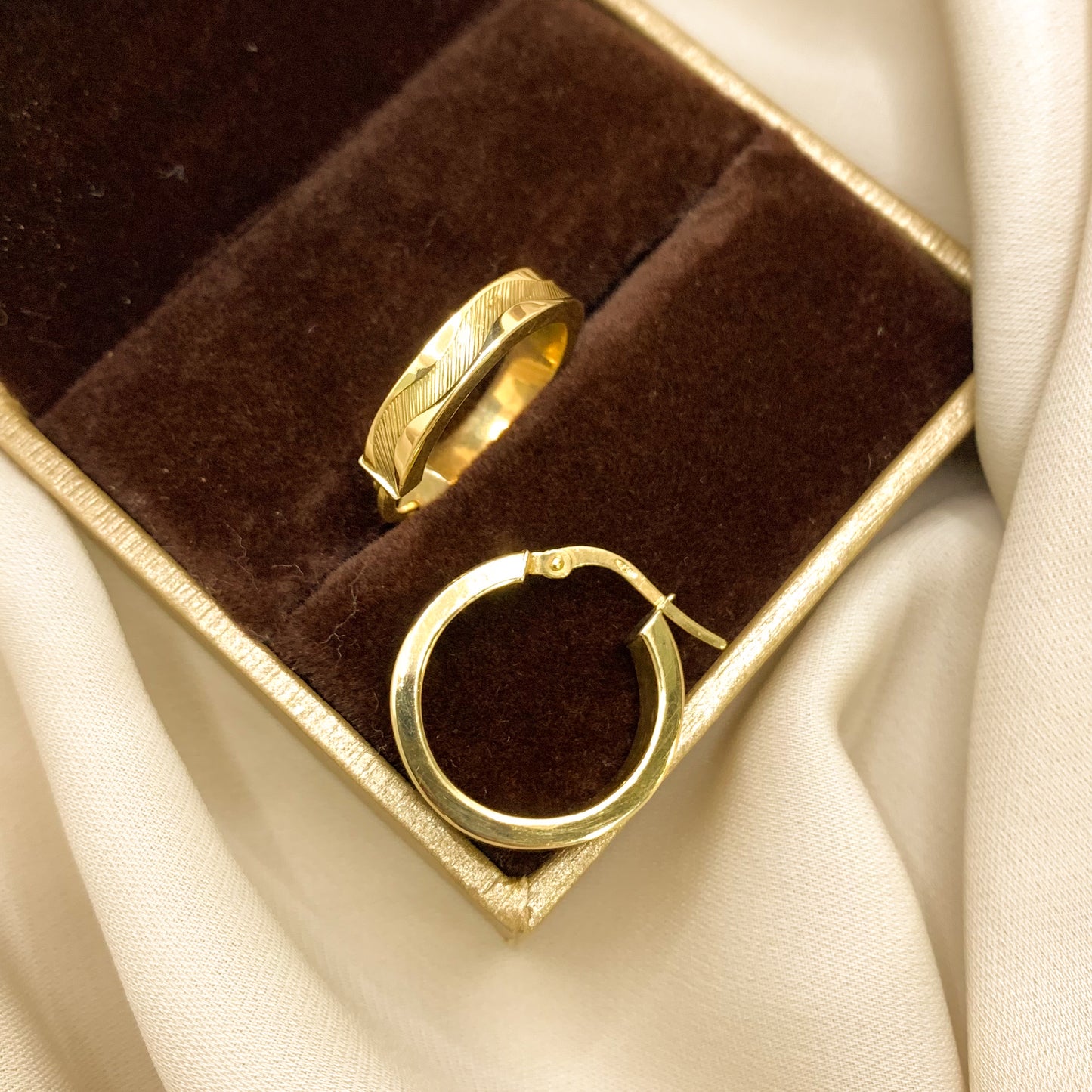 Aro Argolla Oro 18K-Italy