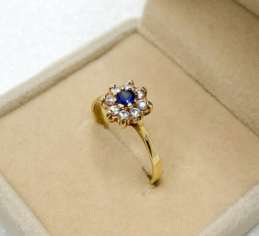 Anillo Roseta Azúl