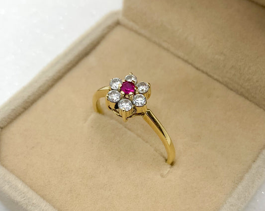 Anillo Roseta Magenta